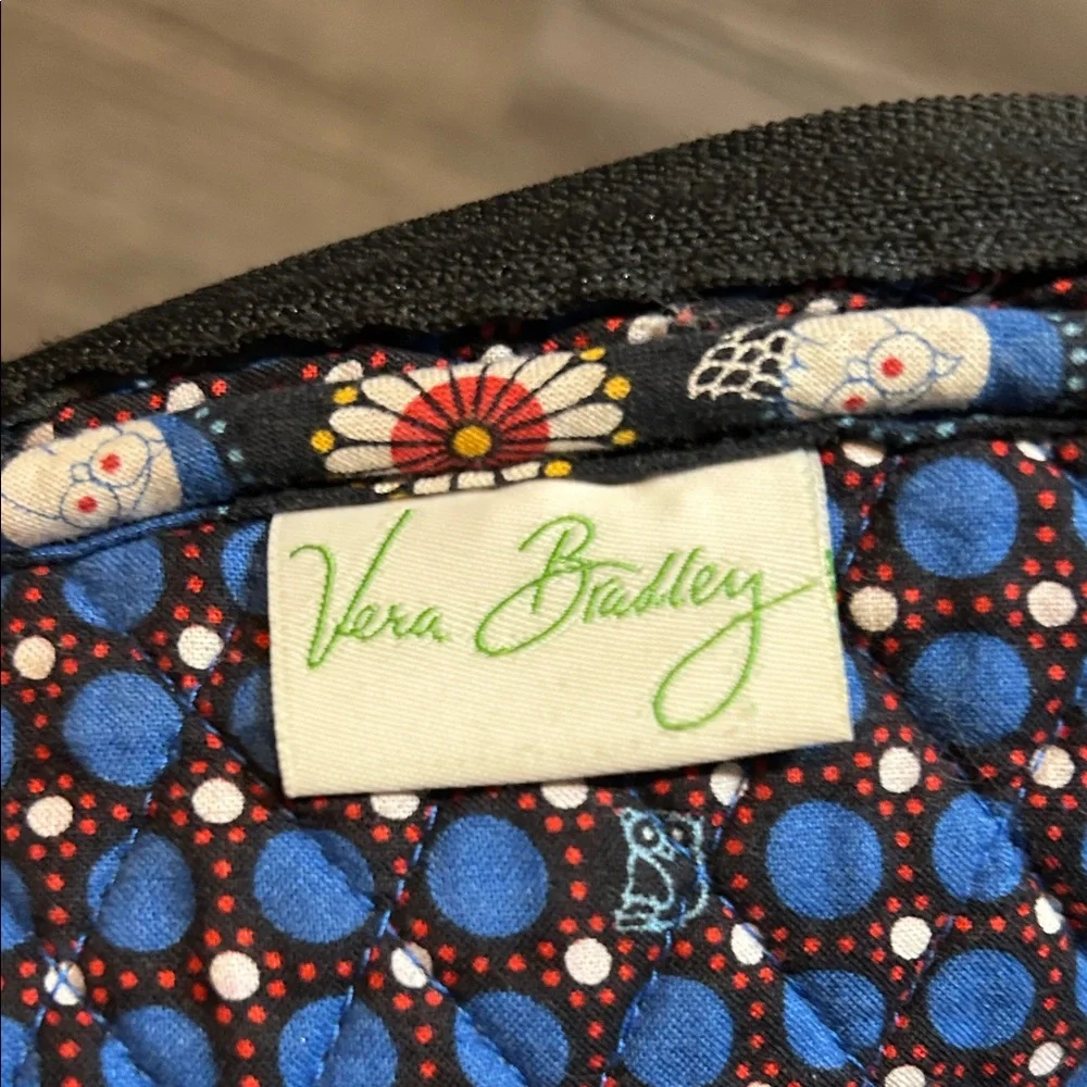 Vera Bradley Black and Red Floral Backpack owls
